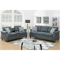Bobkona Troy Plush Polyfiber 2-piece Sofa and Loveseat Set