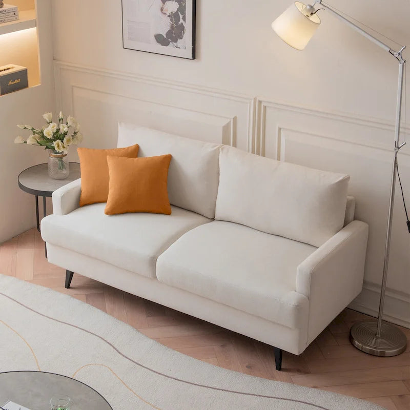 Fabric Upholstered Loveseat Modern Sofa Couch for Living Room Bedroom Apartment