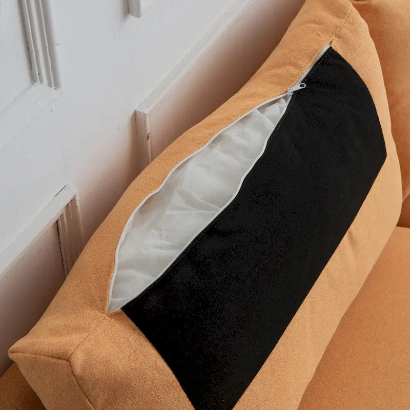 Fabric Upholstered Loveseat Modern Sofa Couch for Living Room Bedroom Apartment