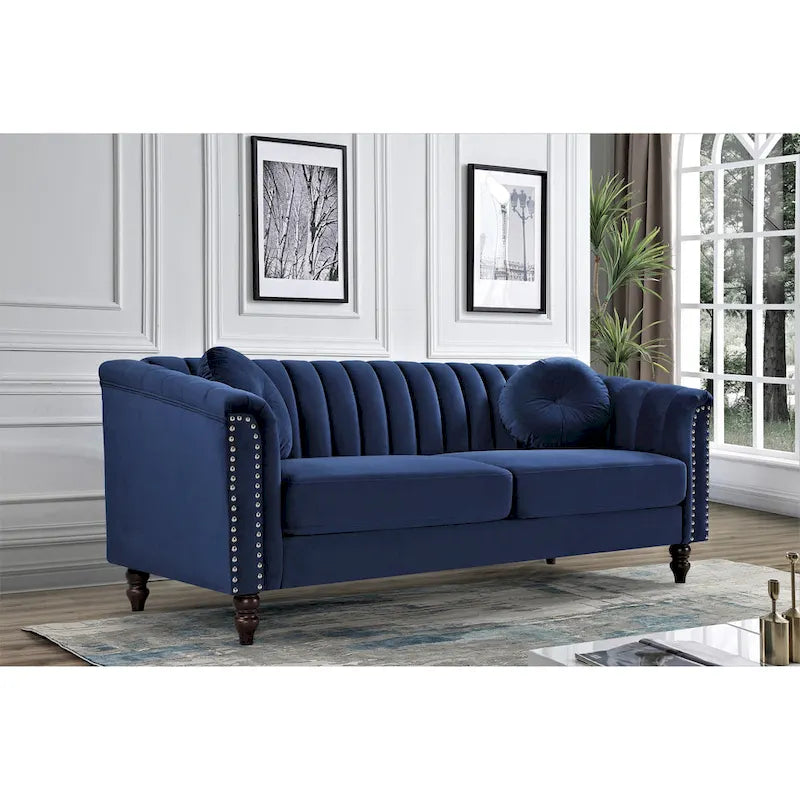 Hills Tufted Back Nailhead 75.2  Sofa