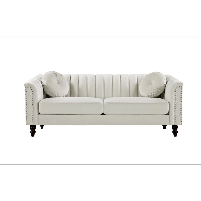 Hills Tufted Back Nailhead 75.2  Sofa