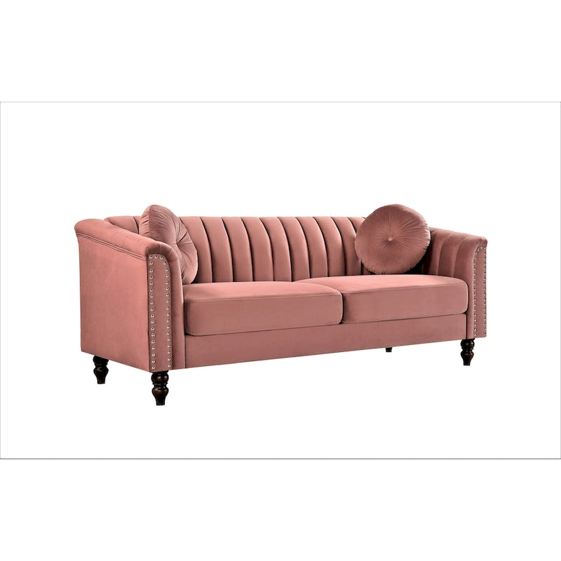 Hills Tufted Back Nailhead 75.2  Sofa