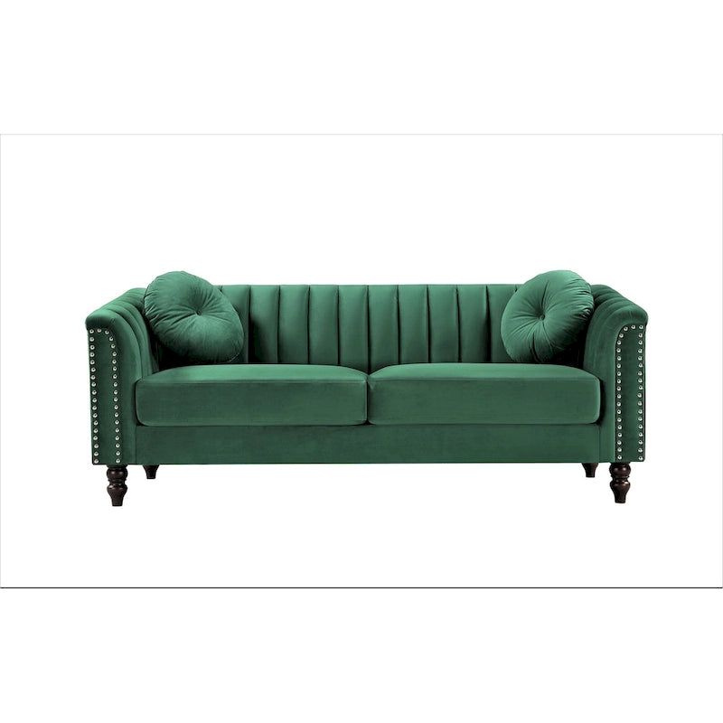 Hills Tufted Back Nailhead 75.2  Sofa