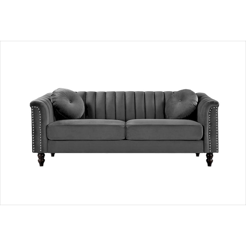 Hills Tufted Back Nailhead 75.2  Sofa