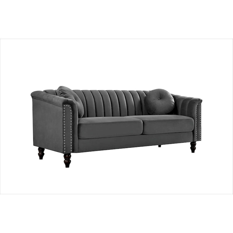 Hills Tufted Back Nailhead 75.2  Sofa