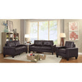 Newbury 58 in. W Flared Arm Faux Leather Straight Sofa - 32 L x 58 W x 36 H