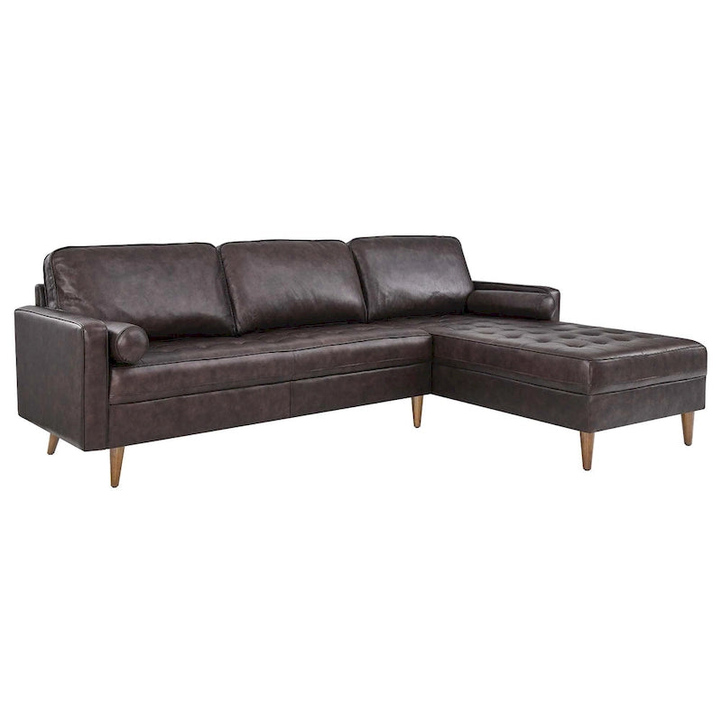 Valour 98  Leather Sectional Sofa