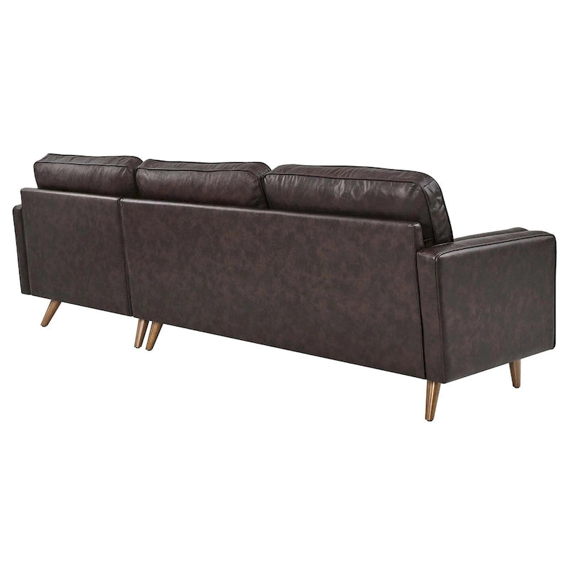 Valour 98  Leather Sectional Sofa