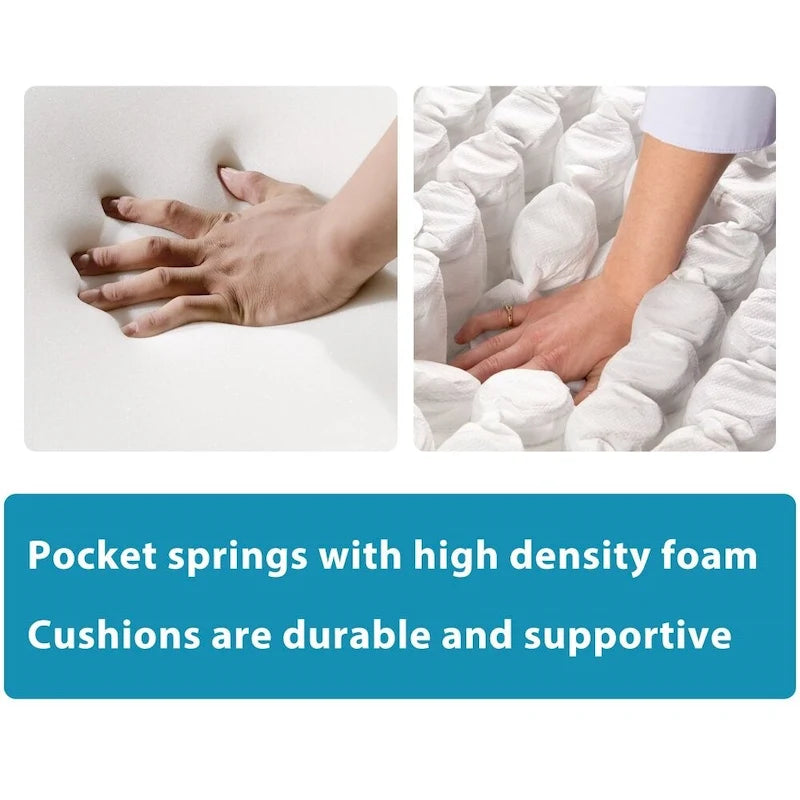 110*86 Sectional Sofa Upholstered Modern English Arm Classic U-shaped Sofa 3 Pillows Included