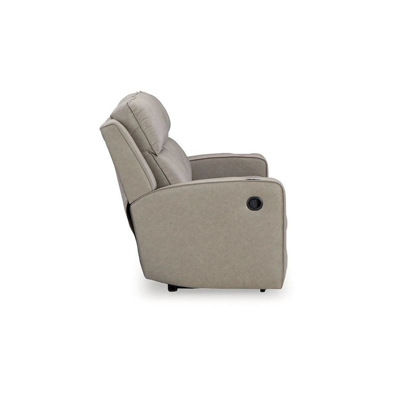 Signature Design by Ashley Lavenhorne Pebble Reclining Sofa with Drop Down Table - 87 W x 42 D x 43 H