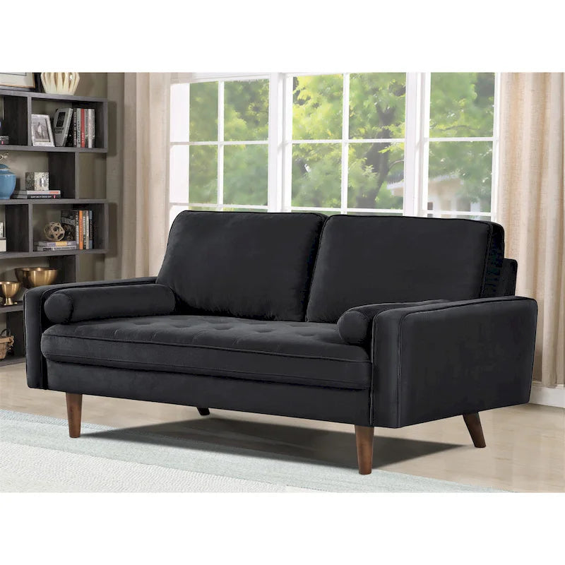 Monahan 58W Wood Frame Velvet Tufted Sofa