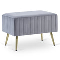 24  Modern Upholstered Entryway Bench with Padded Velvet Seat