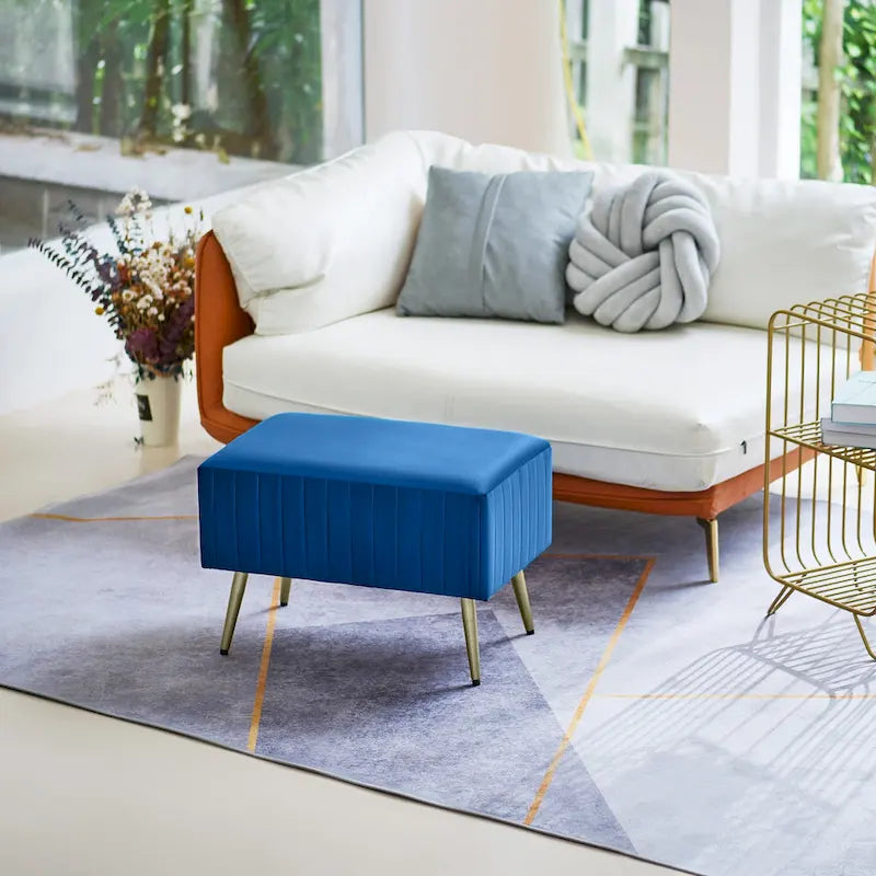 24  Modern Upholstered Entryway Bench with Padded Velvet Seat