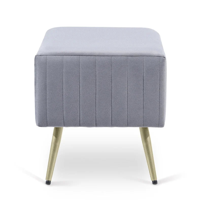 24  Modern Upholstered Entryway Bench with Padded Velvet Seat