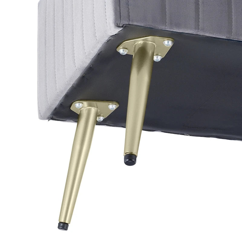 24  Modern Upholstered Entryway Bench with Padded Velvet Seat