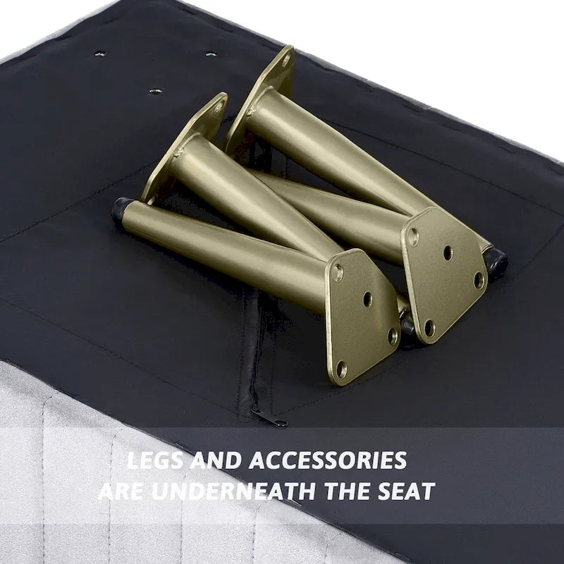 24  Modern Upholstered Entryway Bench with Padded Velvet Seat