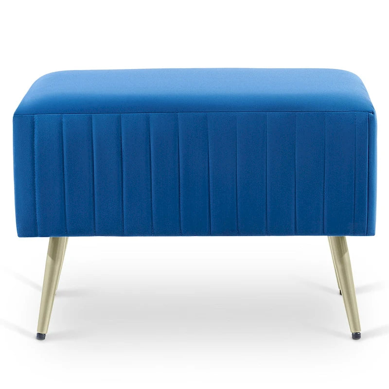 24  Modern Upholstered Entryway Bench with Padded Velvet Seat