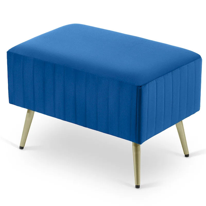 24  Modern Upholstered Entryway Bench with Padded Velvet Seat