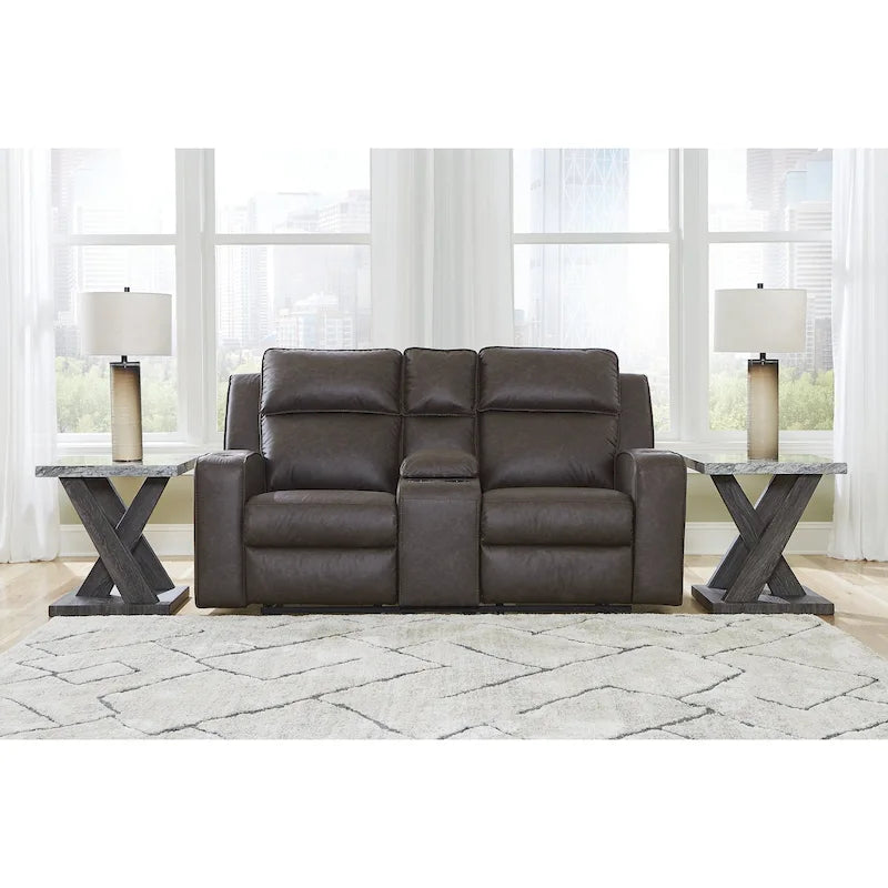Signature Design by Ashley Lavenhorne Reclining Loveseat with Console - 77 W x 42 D x 43 H