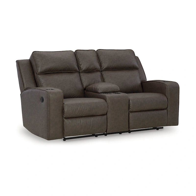 Signature Design by Ashley Lavenhorne Reclining Loveseat with Console - 77 W x 42 D x 43 H