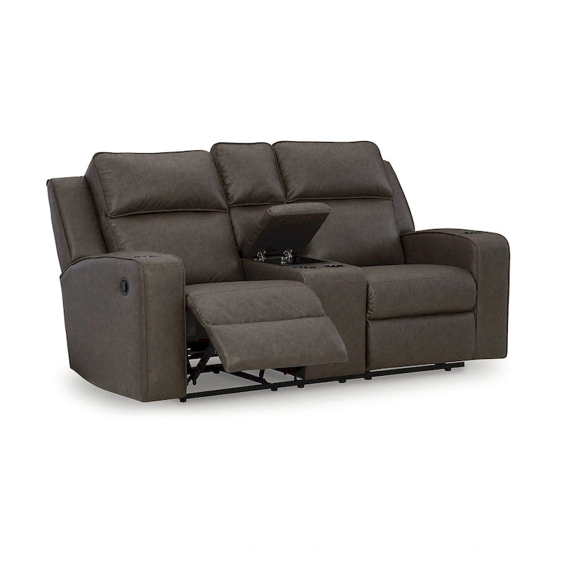 Signature Design by Ashley Lavenhorne Reclining Loveseat with Console - 77 W x 42 D x 43 H