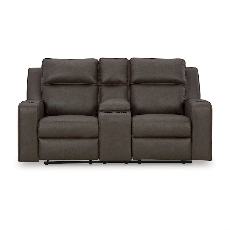 Signature Design by Ashley Lavenhorne Reclining Loveseat with Console - 77 W x 42 D x 43 H