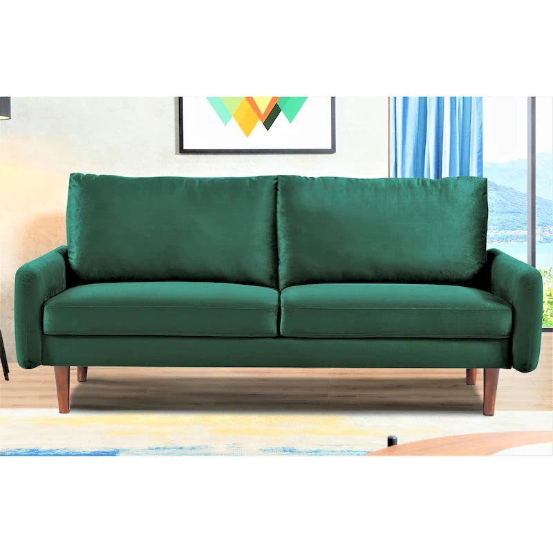 US Pride Furnitirue 70 W Tapered-Leg Velvet Sofa