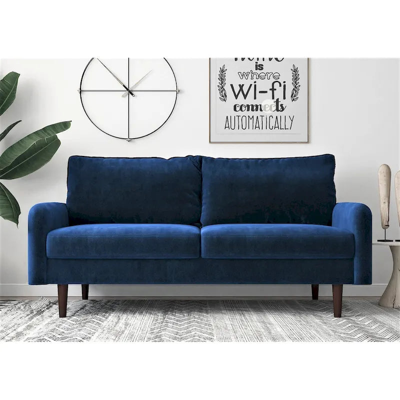 US Pride Furnitirue 70 W Tapered-Leg Velvet Sofa