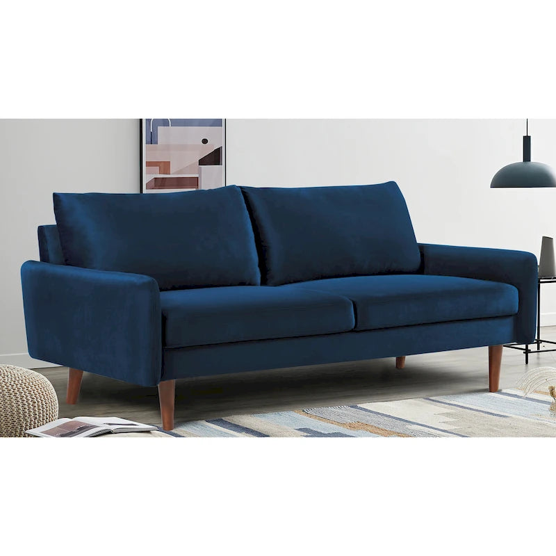 US Pride Furnitirue 70 W Tapered-Leg Velvet Sofa