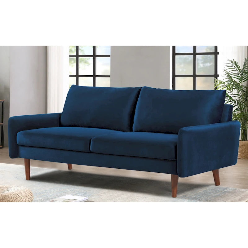 US Pride Furnitirue 70 W Tapered-Leg Velvet Sofa