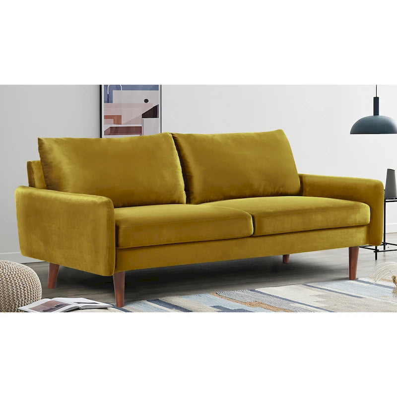 US Pride Furnitirue 70 W Tapered-Leg Velvet Sofa