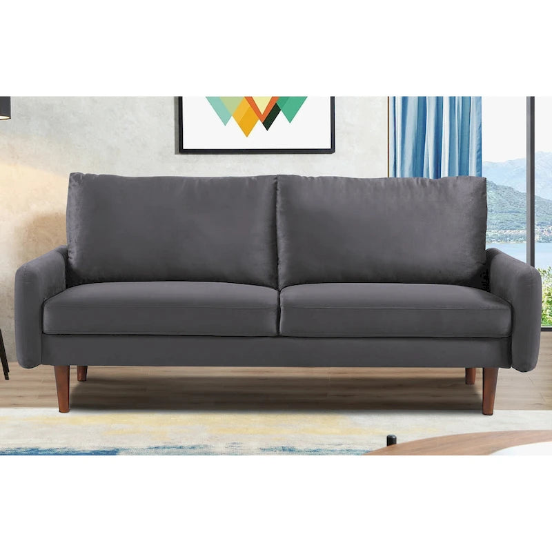 US Pride Furnitirue 70 W Tapered-Leg Velvet Sofa
