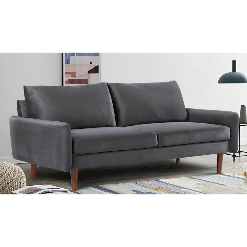 US Pride Furnitirue 70 W Tapered-Leg Velvet Sofa