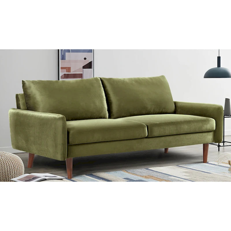US Pride Furnitirue 70 W Tapered-Leg Velvet Sofa