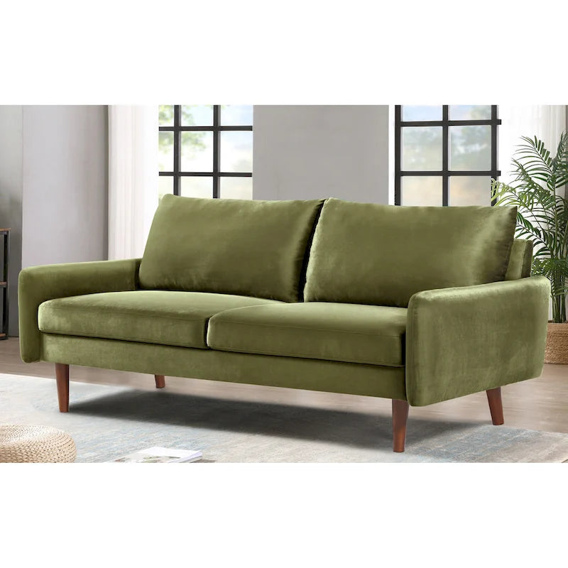 US Pride Furnitirue 70 W Tapered-Leg Velvet Sofa