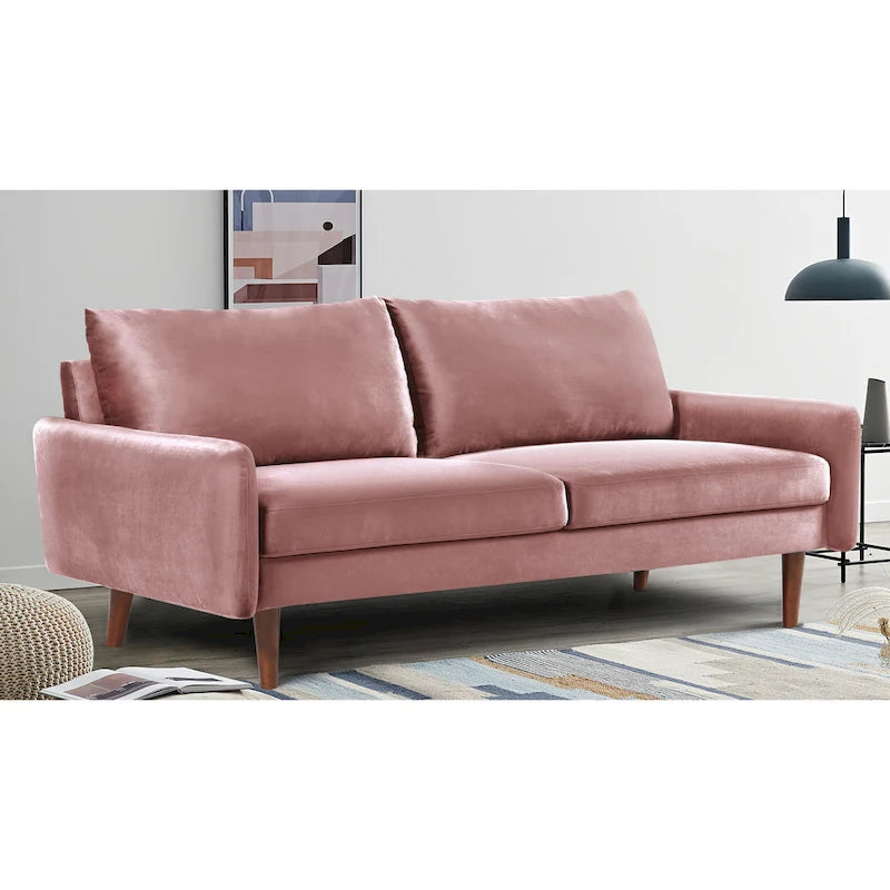 US Pride Furnitirue 70 W Tapered-Leg Velvet Sofa