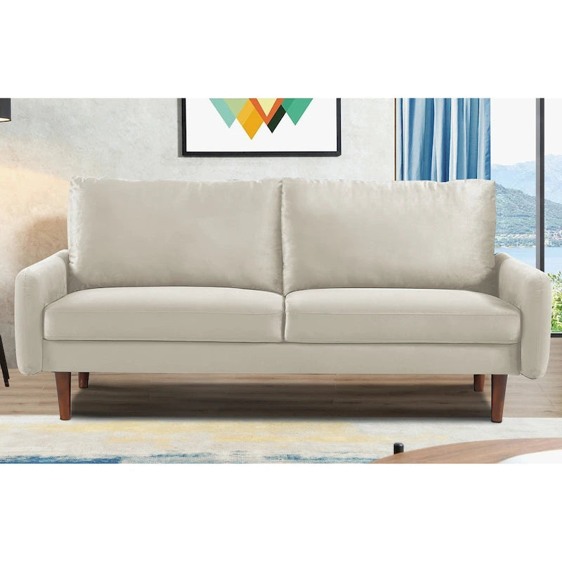 US Pride Furnitirue 70 W Tapered-Leg Velvet Sofa