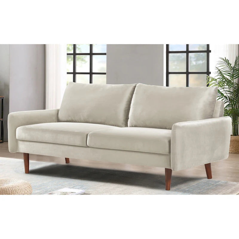 US Pride Furnitirue 70 W Tapered-Leg Velvet Sofa