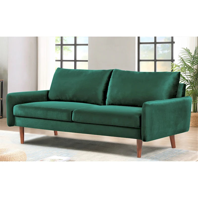 US Pride Furnitirue 70 W Tapered-Leg Velvet Sofa