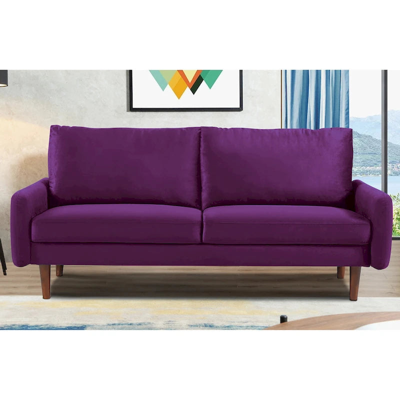 US Pride Furnitirue 70 W Tapered-Leg Velvet Sofa