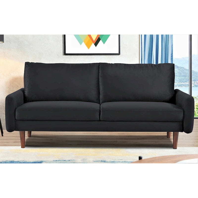 US Pride Furnitirue 70 W Tapered-Leg Velvet Sofa