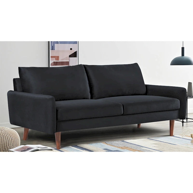 US Pride Furnitirue 70 W Tapered-Leg Velvet Sofa