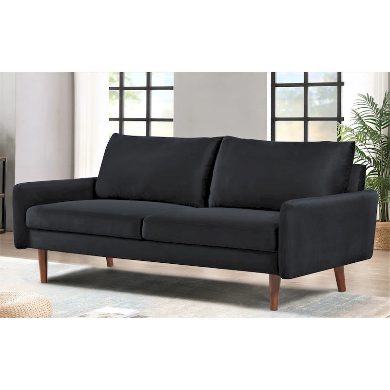 US Pride Furnitirue 70 W Tapered-Leg Velvet Sofa