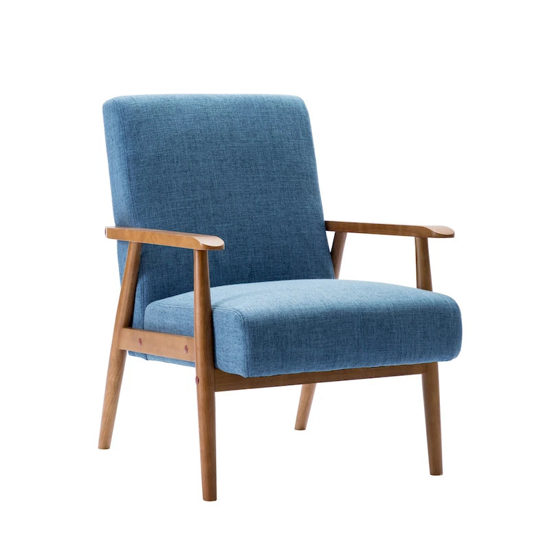 Porthos Home Gelso Fabric Accent Chair with Rubberwood Legs