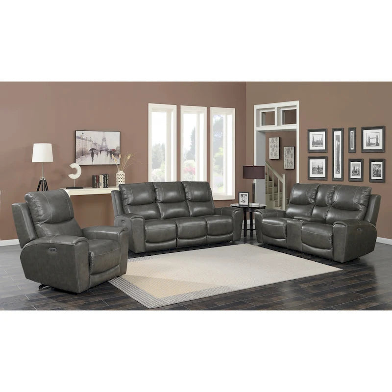Steve Silver Fyti Top Grain Leather Power Reclining 3-piece Set