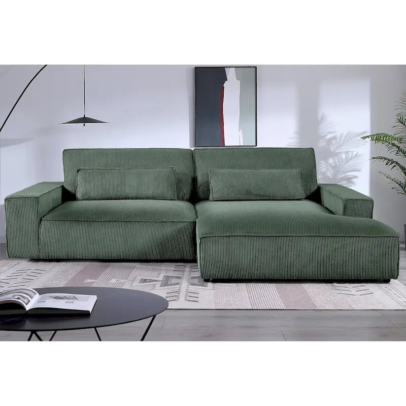 US Pride Furniture 105.52 W Oversized Wood Frame Luxe Sectional Sofa