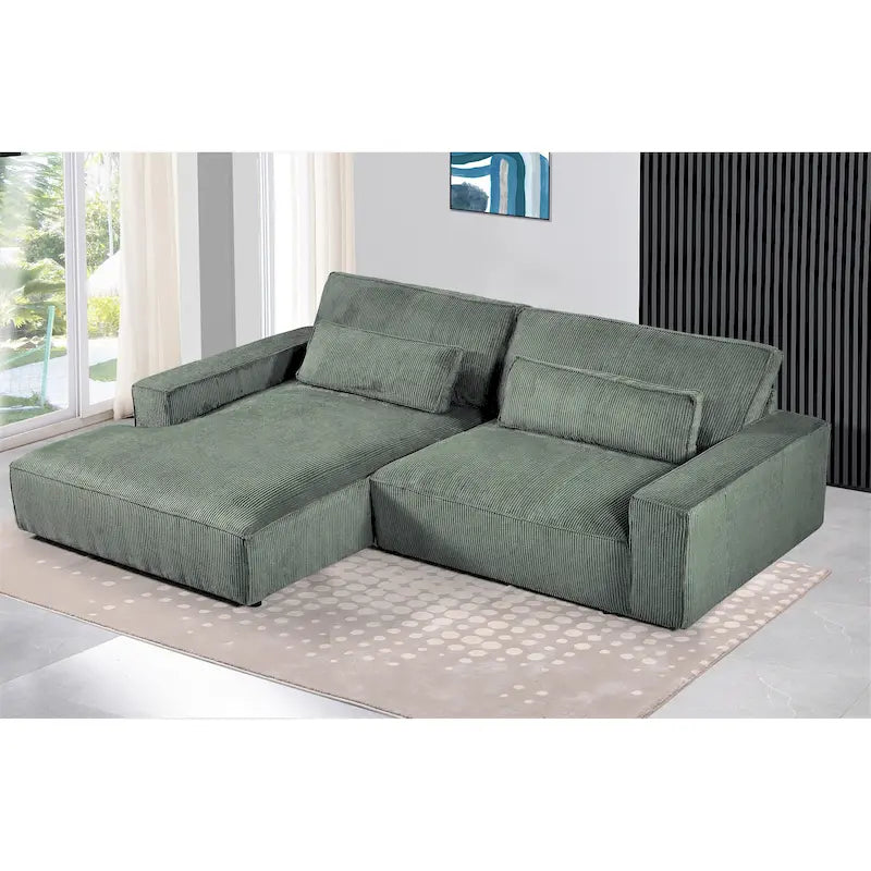 US Pride Furniture 105.52 W Oversized Wood Frame Luxe Sectional Sofa