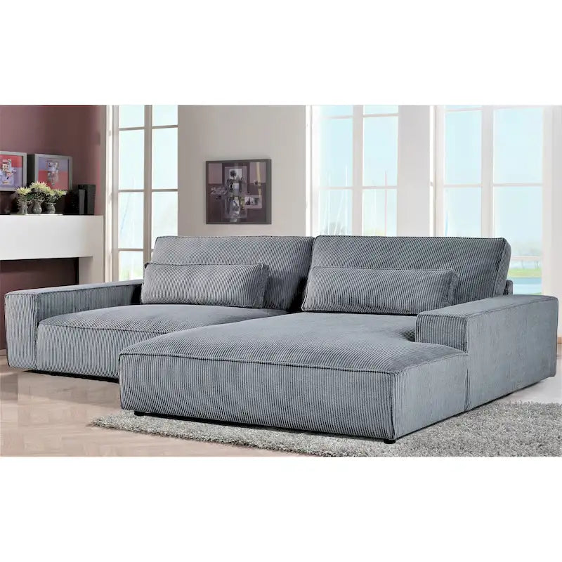 US Pride Furniture 105.52 W Oversized Wood Frame Luxe Sectional Sofa