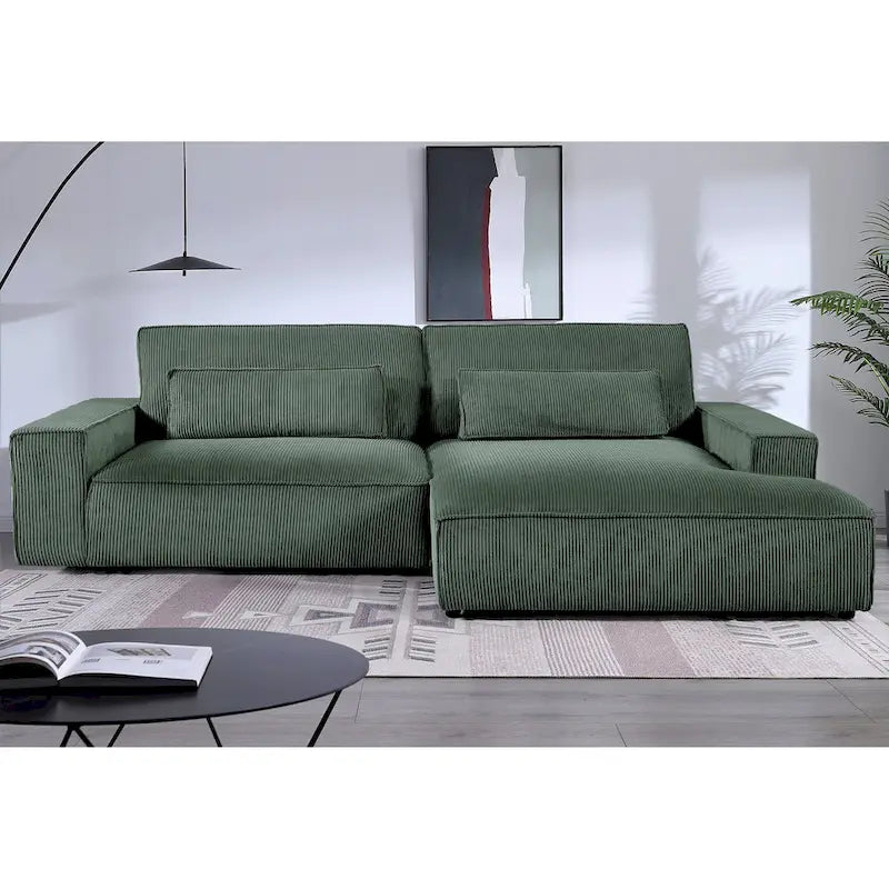 US Pride Furniture 105.52 W Oversized Wood Frame Luxe Sectional Sofa