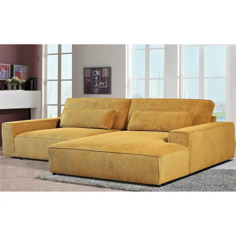 US Pride Furniture 105.52 W Oversized Wood Frame Luxe Sectional Sofa